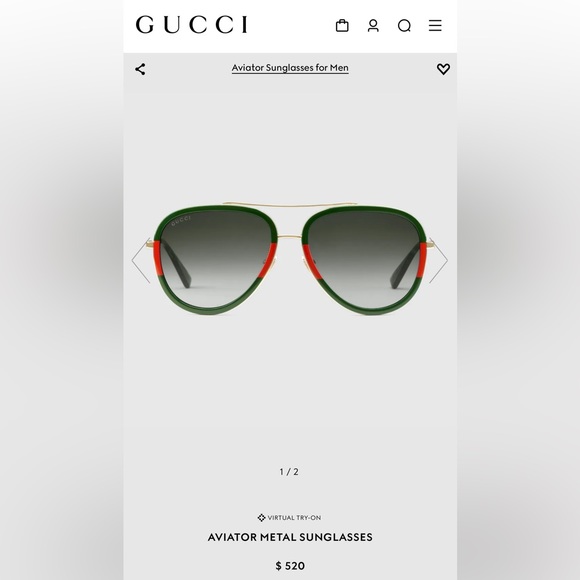 New! Authentic Gucci Aviator Sunglasses - Picture 13 of 13